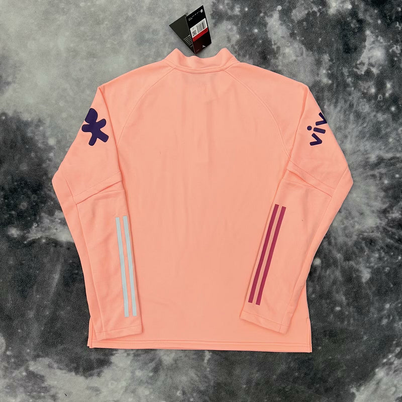 Sweat Zippé Brésil Rose Saumon