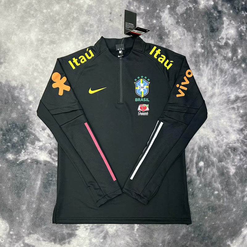 Sweat Zippé Brésil Noir